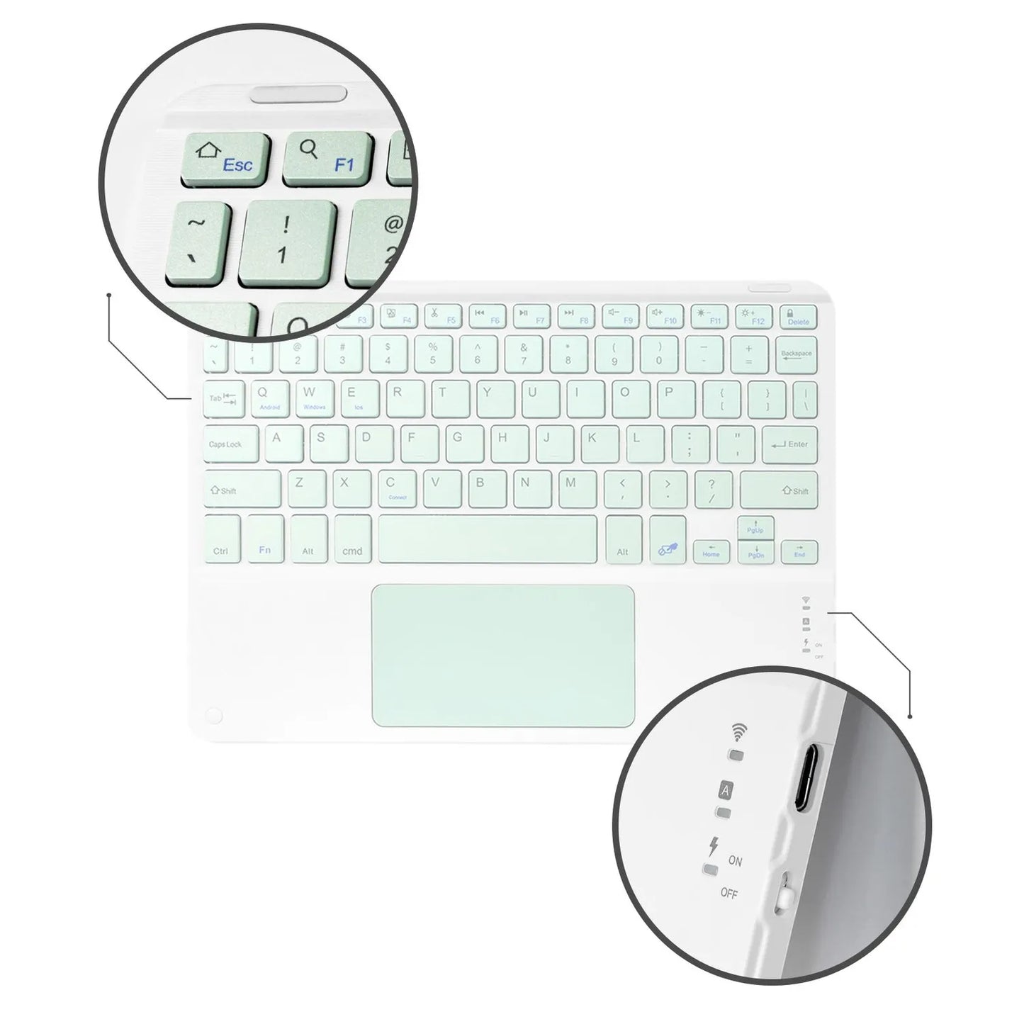 TECLADO INALÁMBRICO CON TRACKPAD