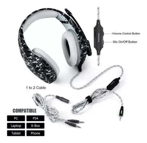 AUDÍFONOS GAMER K1B CAMUFLADO