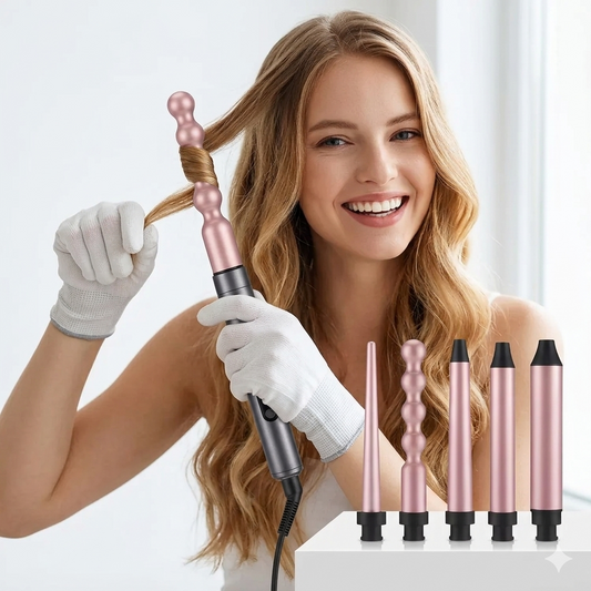 PINZA RIZADOR 6 EN 1 PARA CABELLO PROFESIONAL