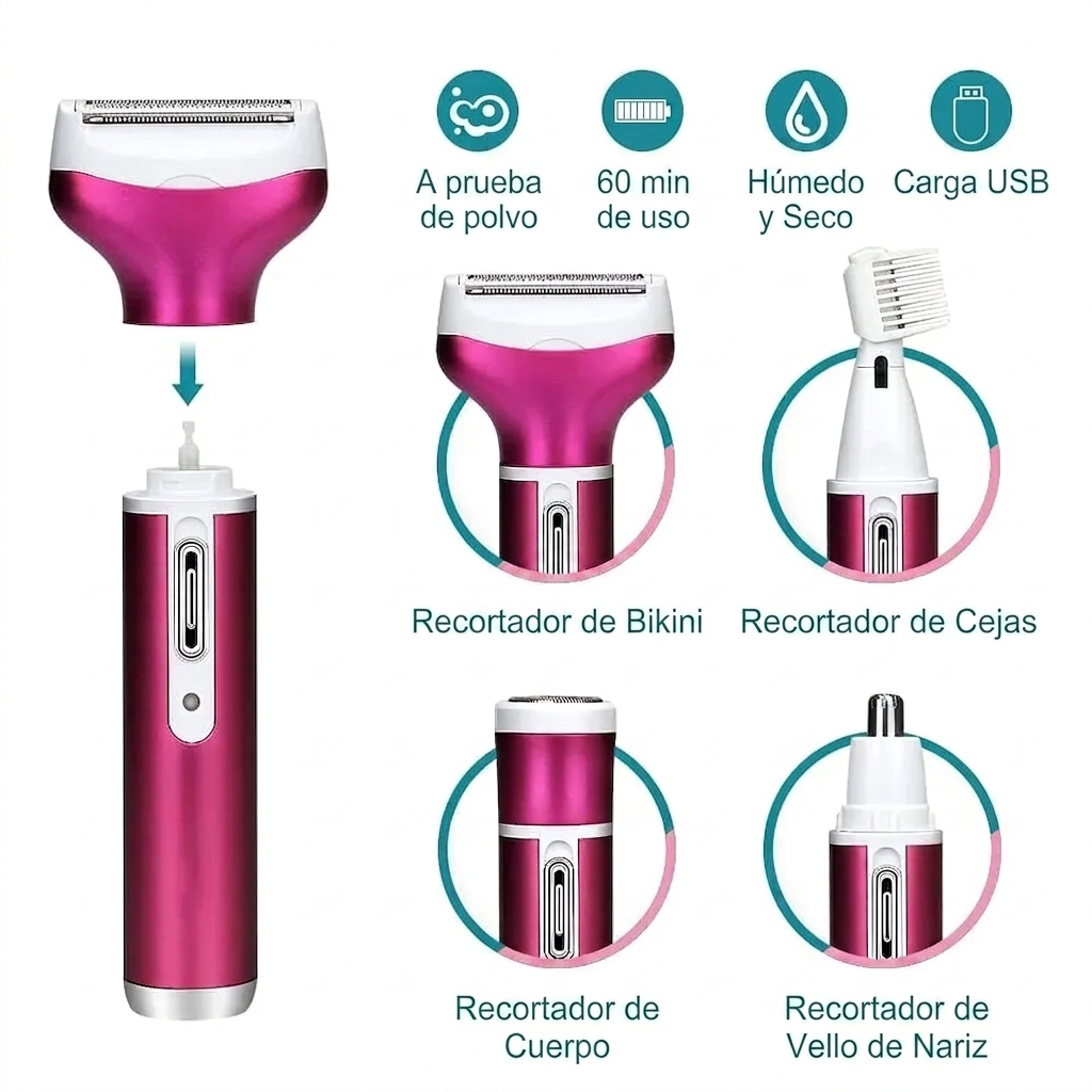 MÁQUINA DEPILADORA MARSKE 4 EN 1 MS-2212
