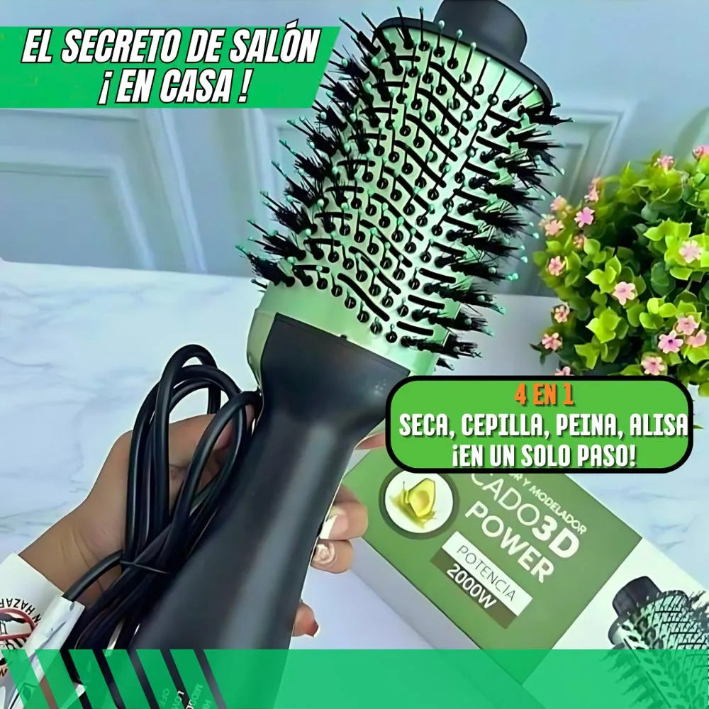 CEPILLO SECADOR Y ALISADOR AGUACATE 2 EN 1